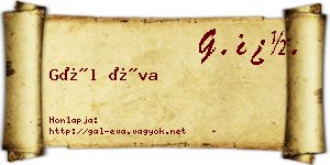 Gál Éva névjegykártya